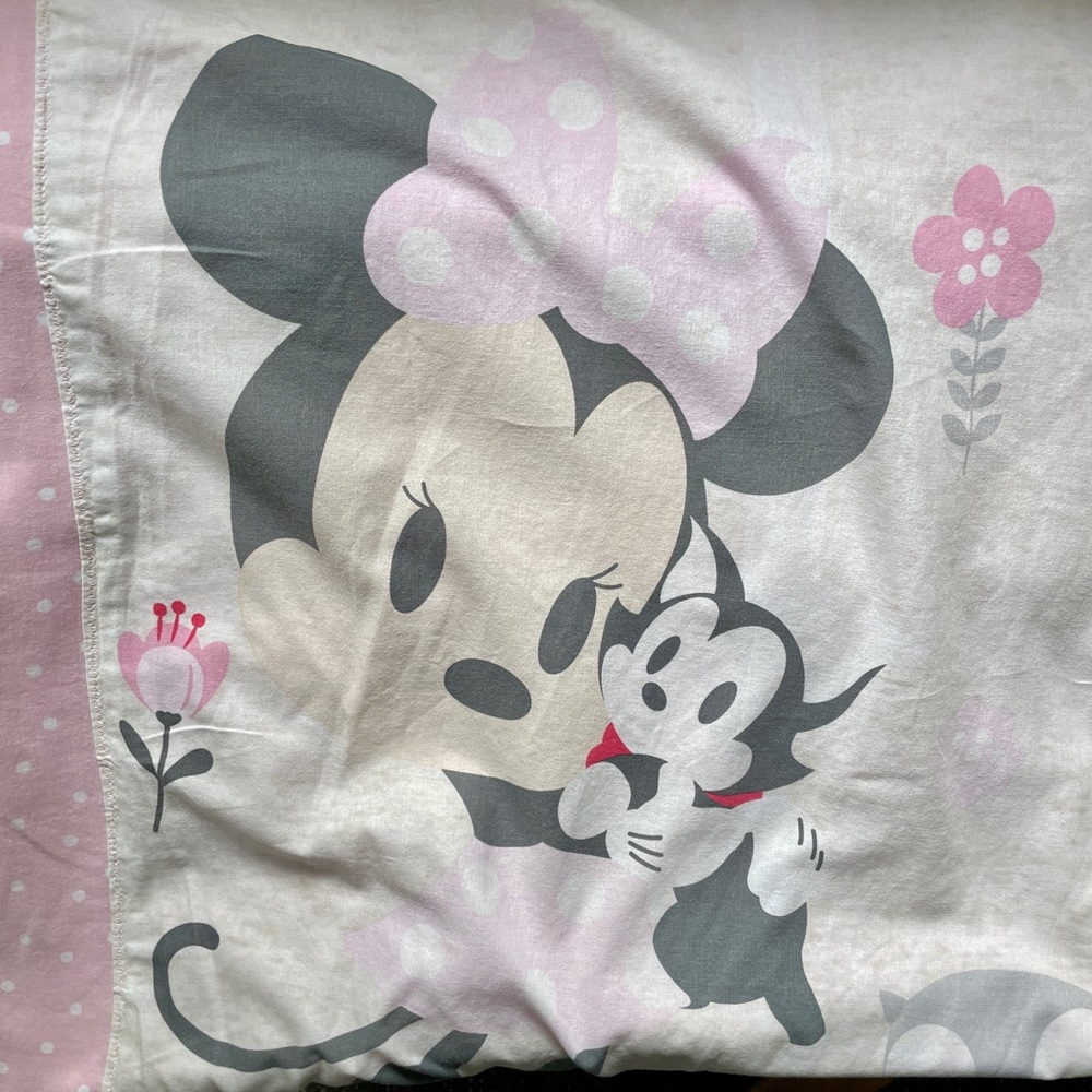 Minnie Mouse Girls Toddler Duvet Cover Light Pink